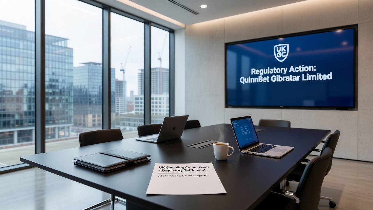Gambling regulation oversight and compliance review process illustration